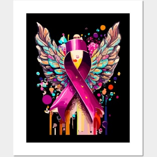 pink ribbon Posters and Art